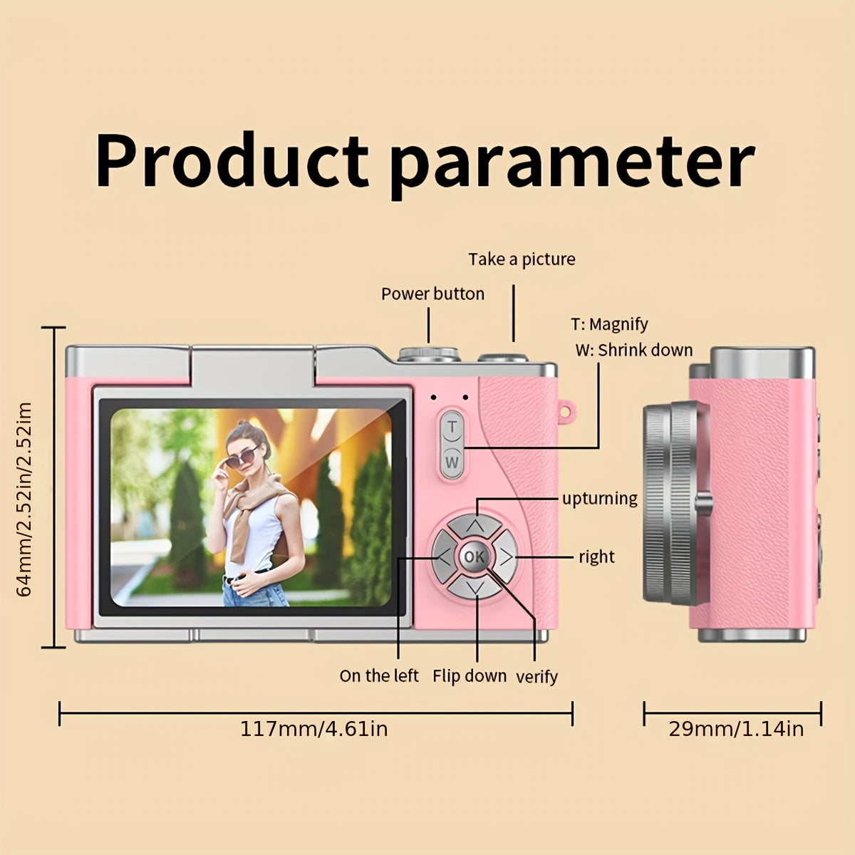 4K Digital Vlogging Camera with Flip Screen Perfect Gift for Adults