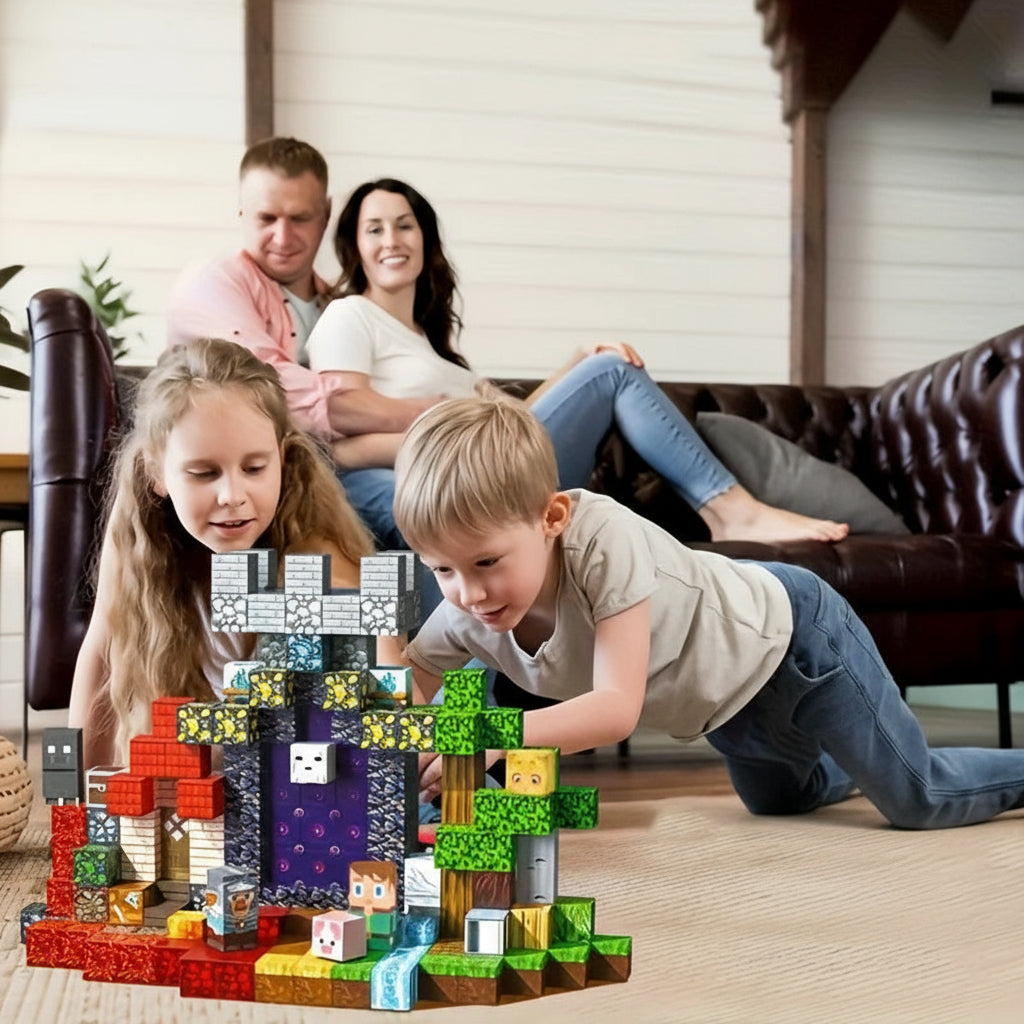 Magnetic Building Blocks Colorful Creative Construction Toy for Kids