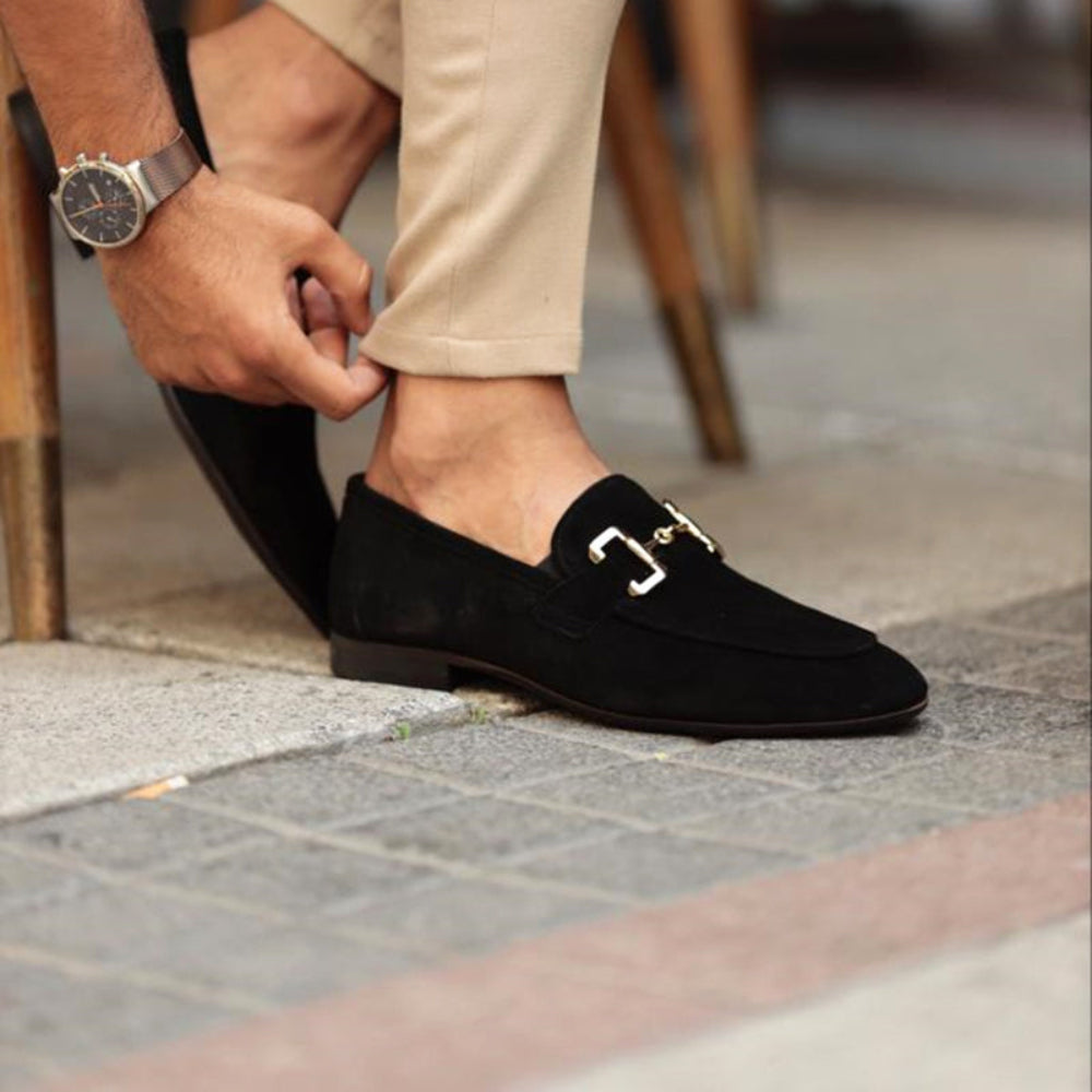 Men's Suede Loafers | Slip-On Design Comfortable Arch Support
