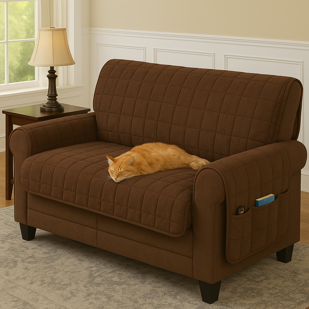 Furniture Protector Pet Sofa Cover Quilted Non Slip Washable Velvet