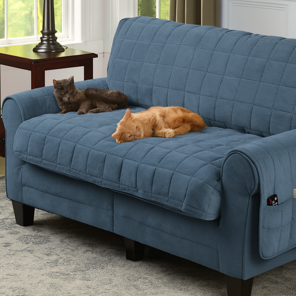 Furniture Protector Pet Sofa Cover Quilted Non Slip Washable Velvet