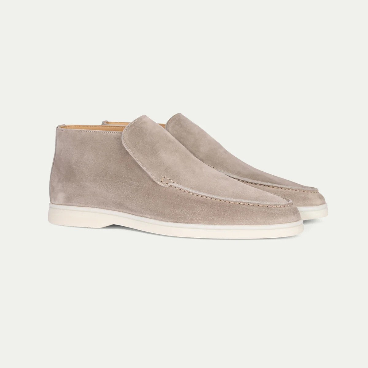 Men’s Suede Mid-Top Loafers Shoes | Lightweight Moccasins