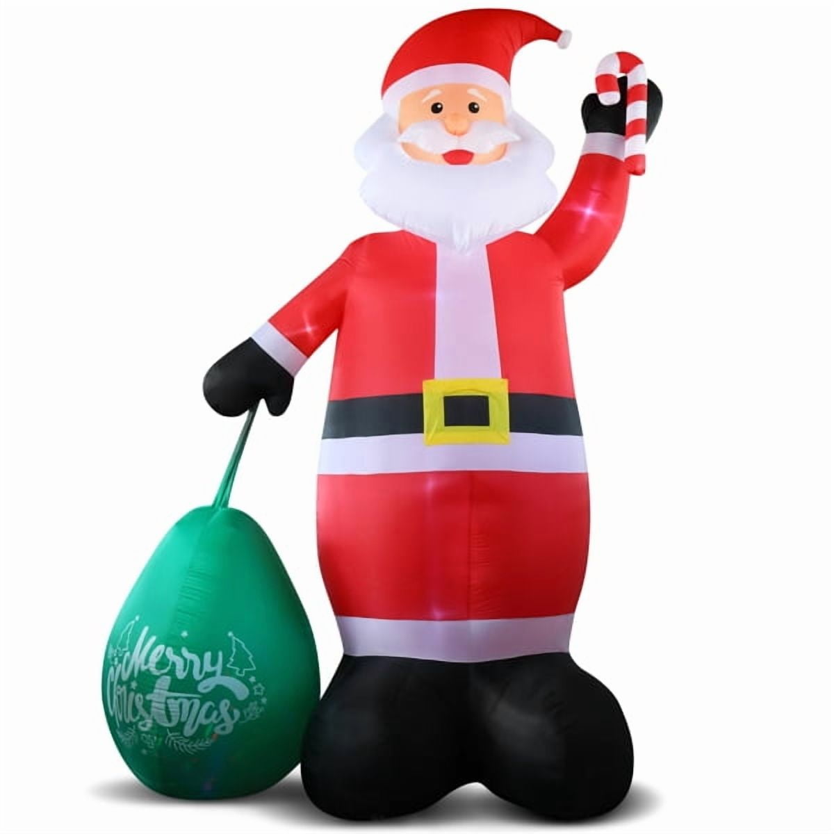 Giant Christmas Inflatables Outdoor Decorations Santa Lighted