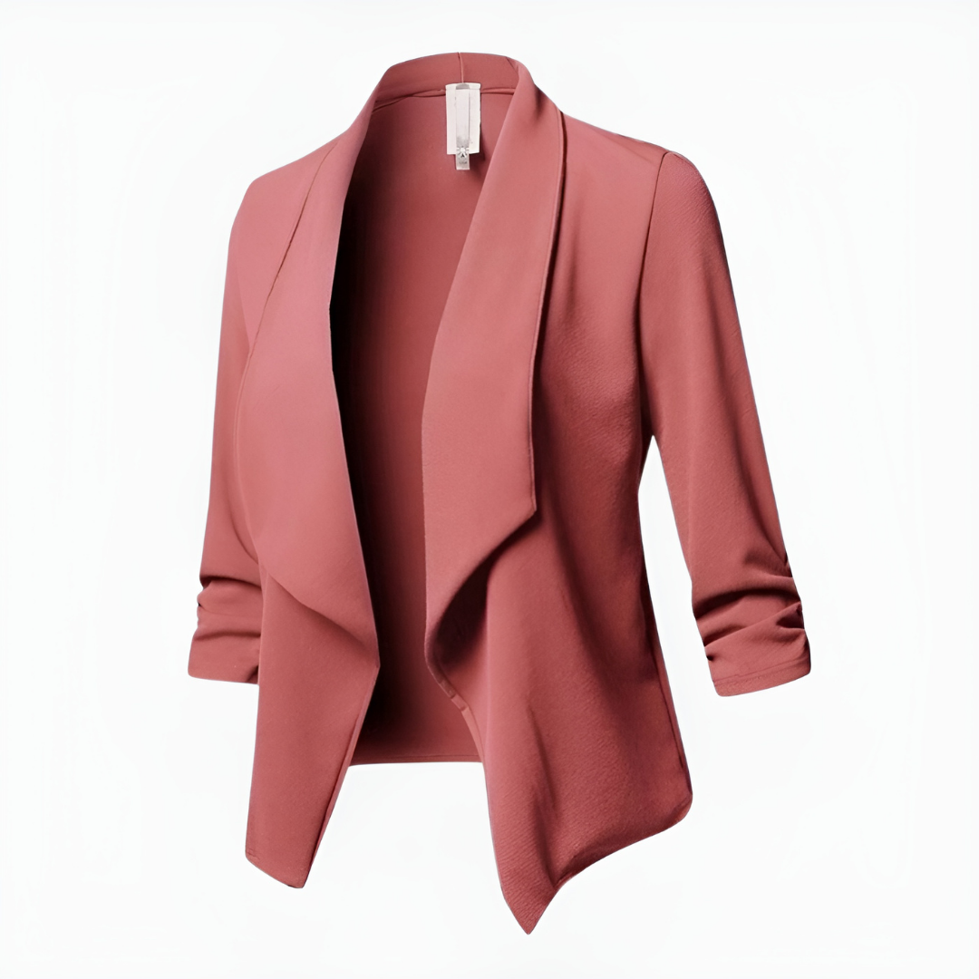 Women's Casual Draped Blazer Jacket | Lightweight Workwear