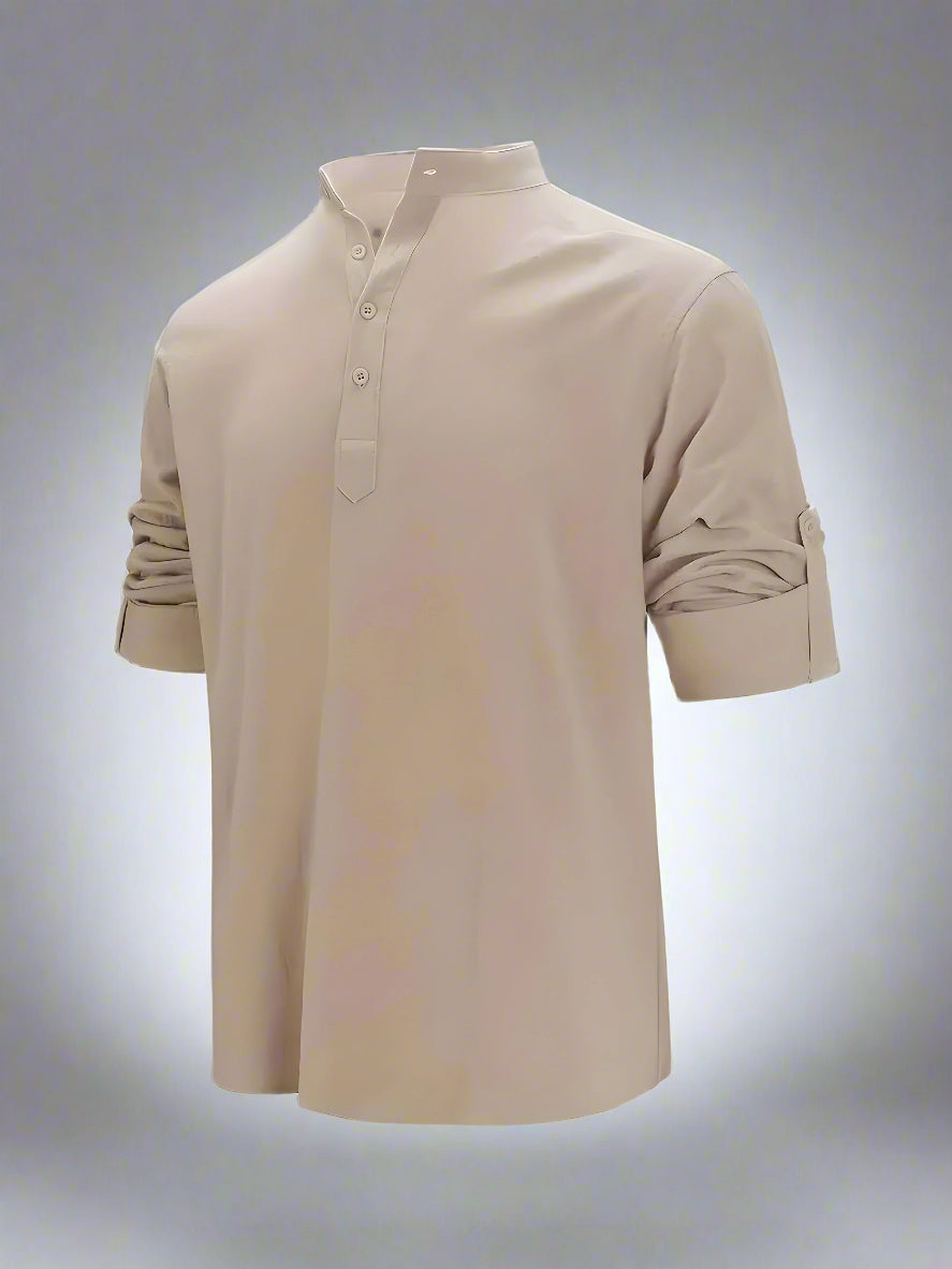 Men's Oversized Linen Shirt | Lightweight Long Sleeve