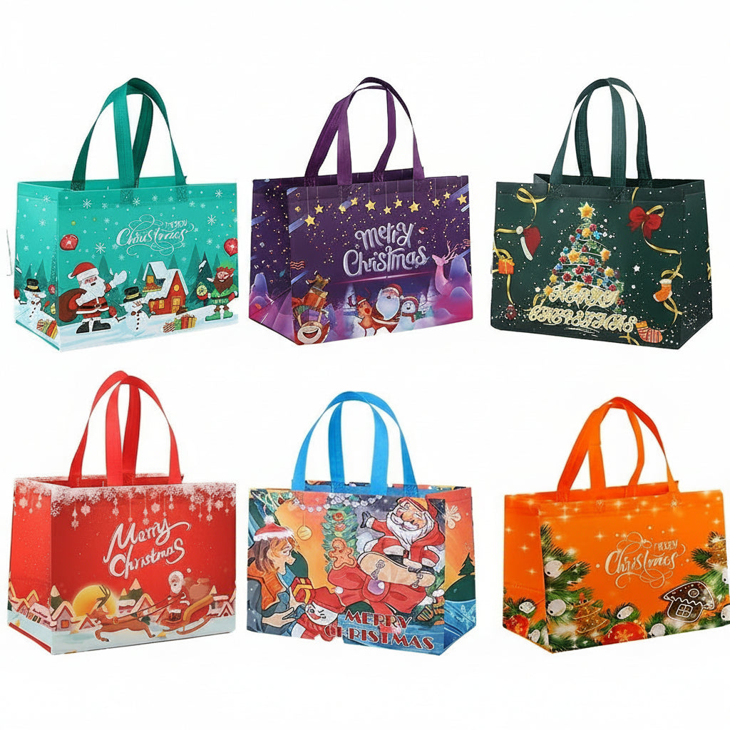 Christmas Bags Reusable Large Gift Tote Holiday Presents
