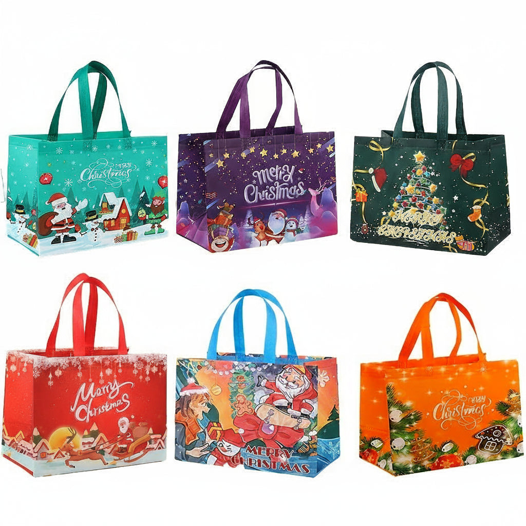Christmas Bags Reusable Large Gift Tote Holiday Presents