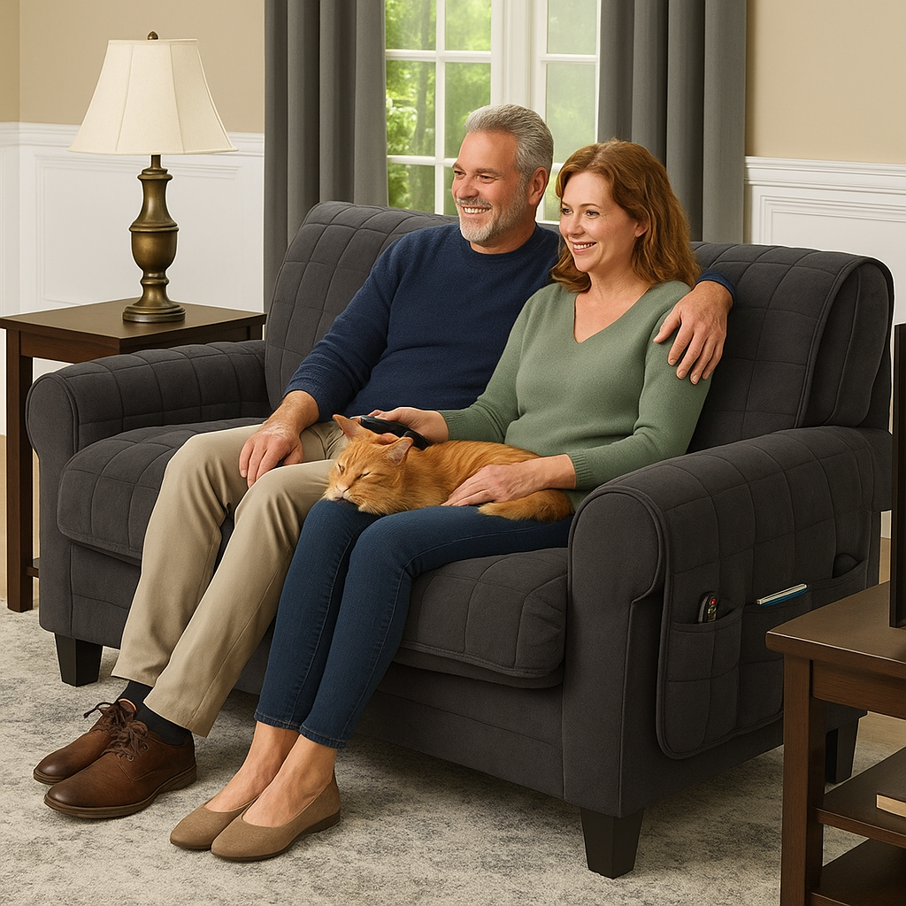 Furniture Protector Pet Sofa Cover Quilted Non Slip Washable Velvet