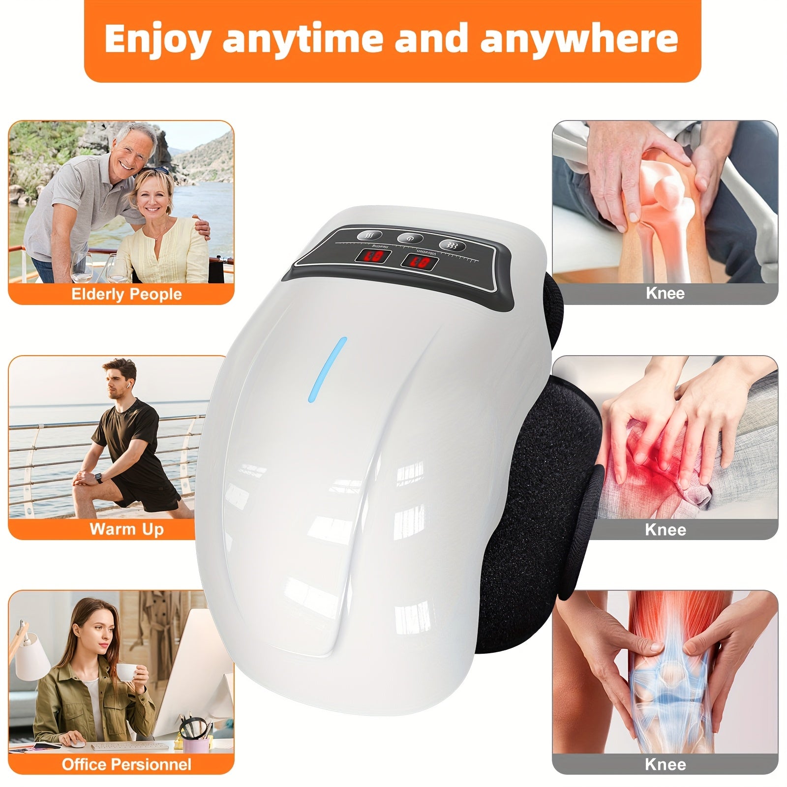 Massager Heated Knee Pad Pain Relief Joint Therapy