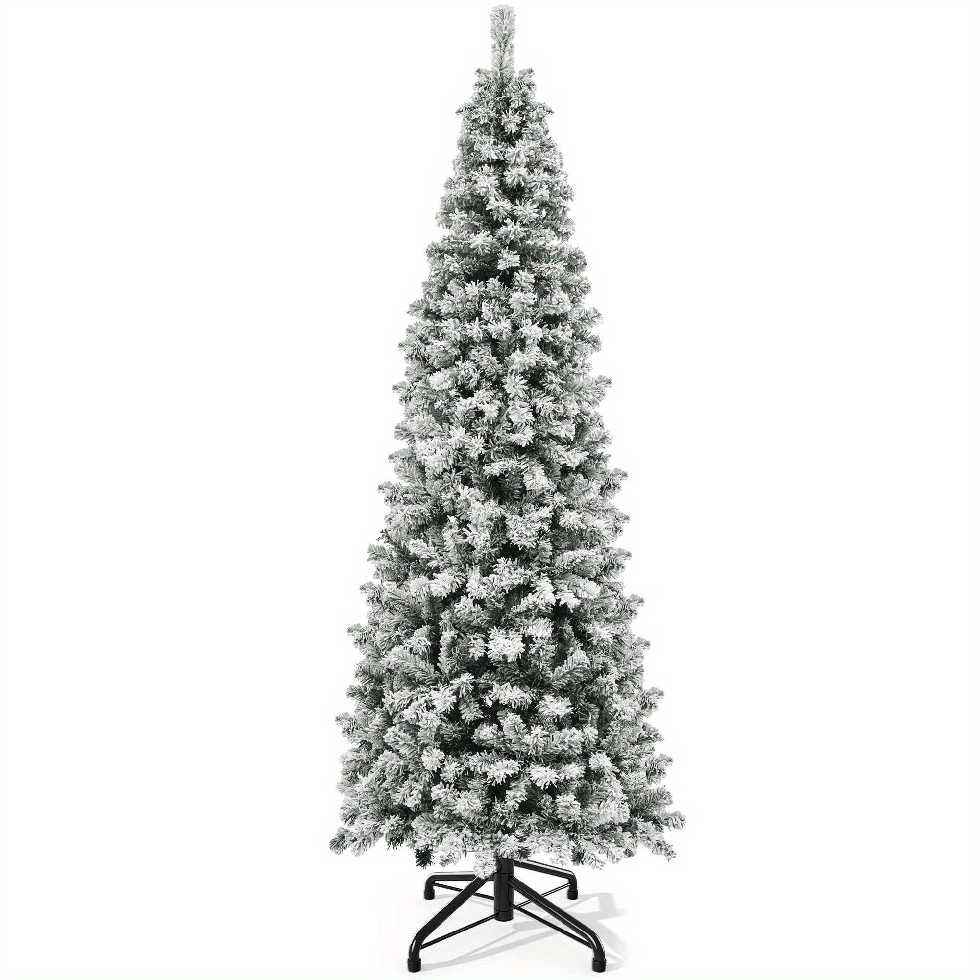 Christmas Tree Snow Flocked Lights Artificial Pine Indoor