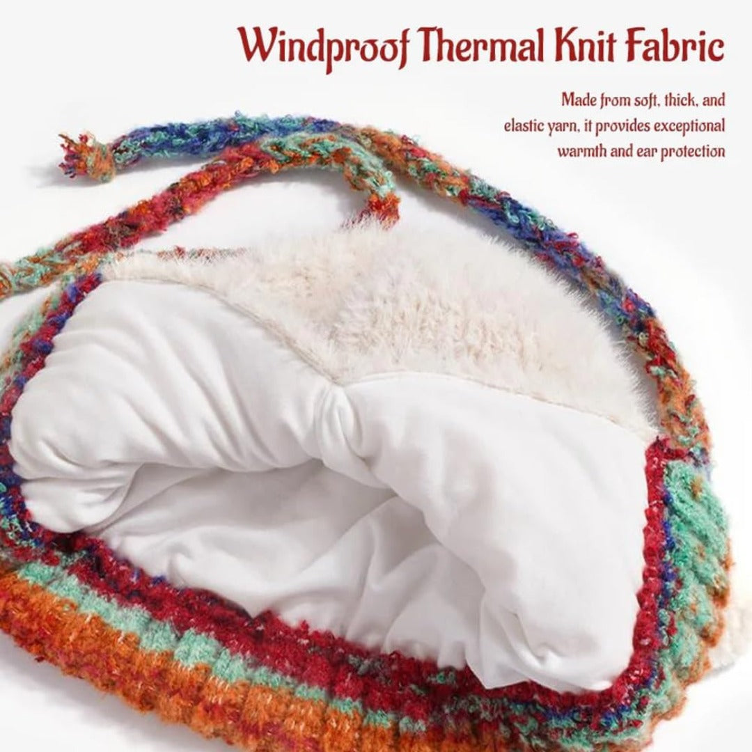 Women Christmas Knit Beanie Warm Reindeer Winter Hat