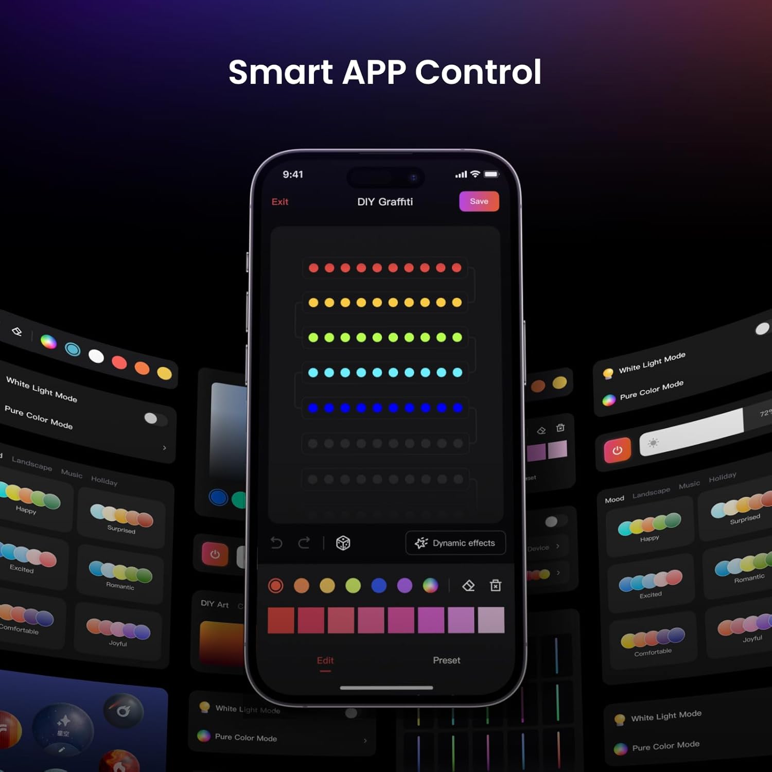 Light RGB LED Smart Outdoor Permanent House Eaves Strip Lights