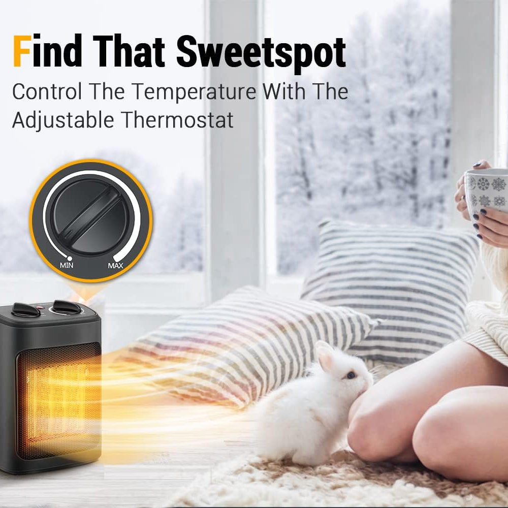 Space Heater Ceramic Portable Fast Heating Energy Efficient