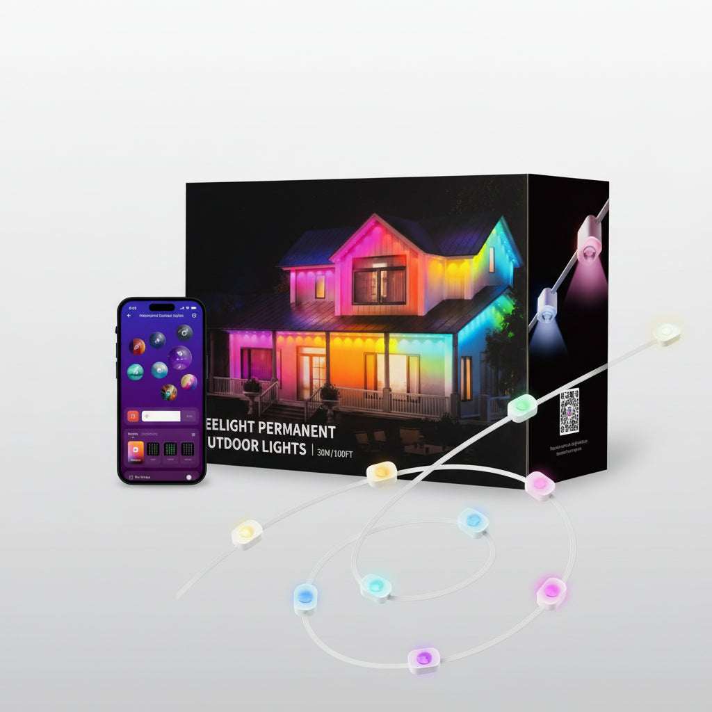 Light RGB LED Smart Outdoor Permanent House Eaves Strip Lights