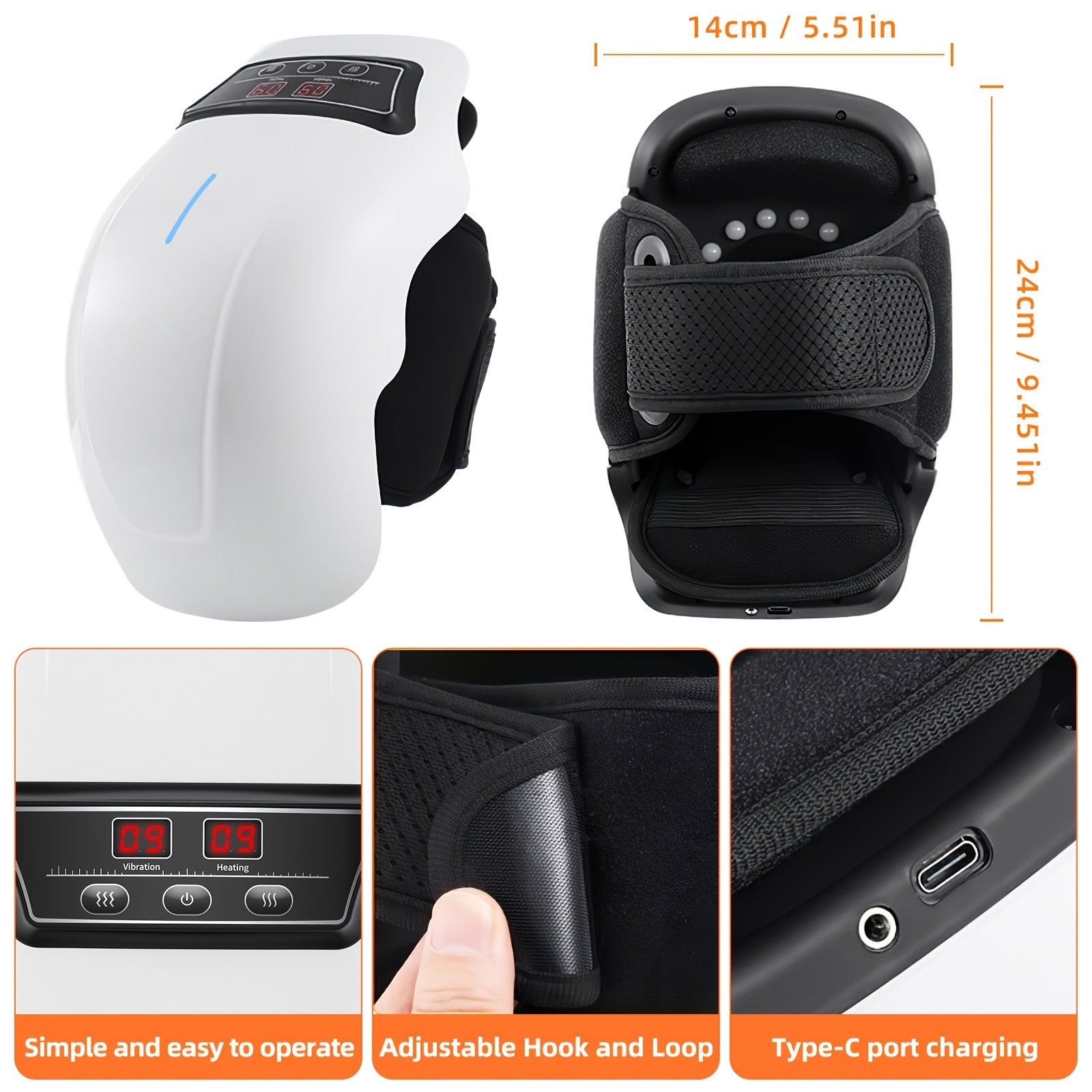 Massager Heated Knee Pad Pain Relief Joint Therapy