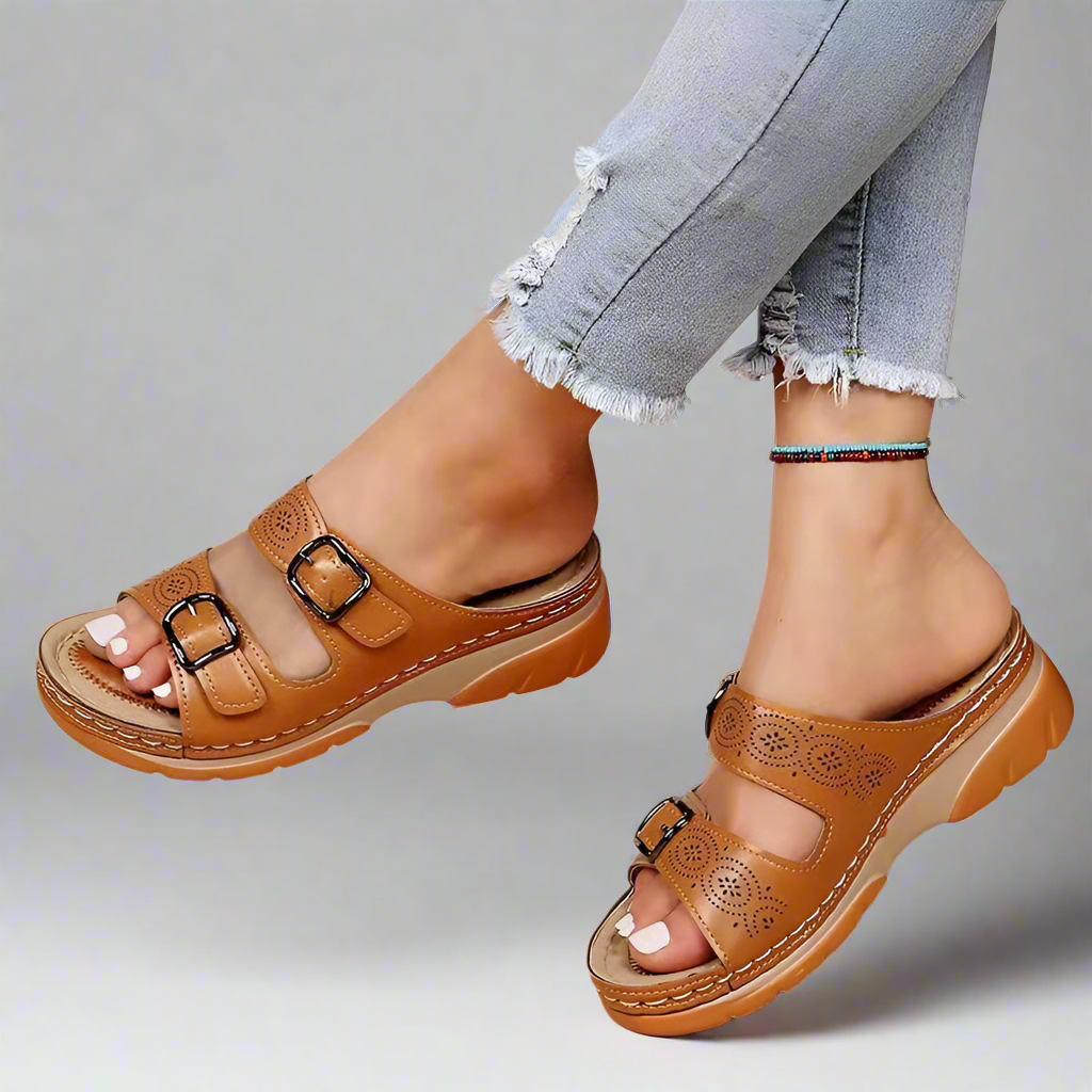 Women’s Orthopedic Arch Support Sandals | Work Comfort Slides
