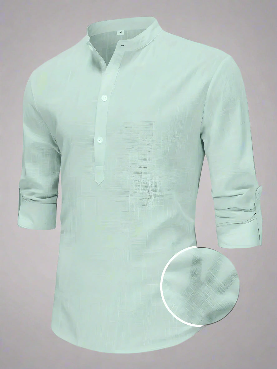 Men's Oversized Linen Shirt | Lightweight Long Sleeve