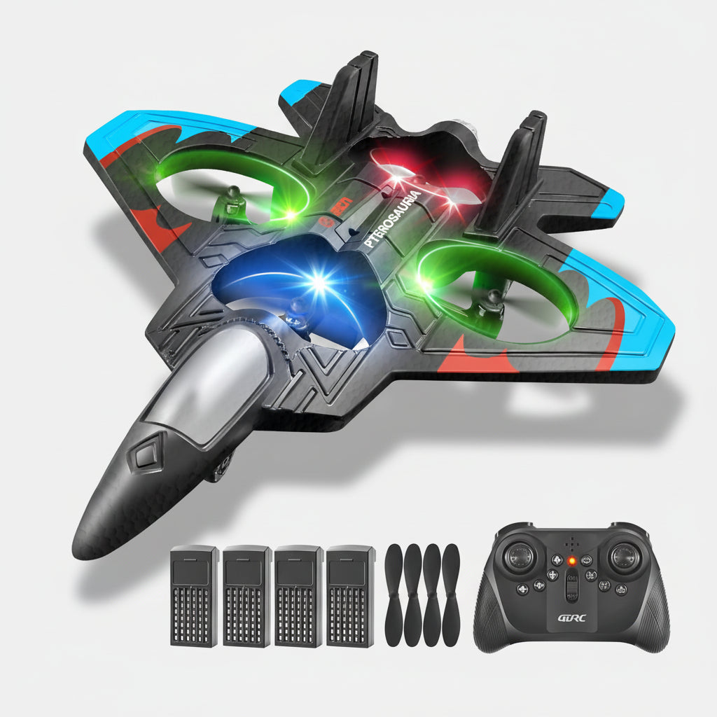 Remote Control Airplane Foam Stunt Plane LED Lights