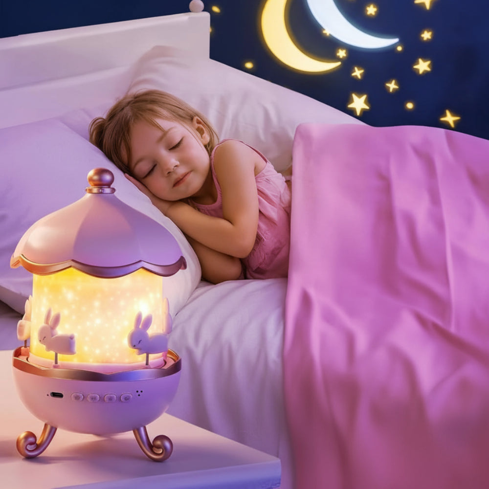 Gift Night Light Projector Kids Unicorn Star LED Bedroom Lamp