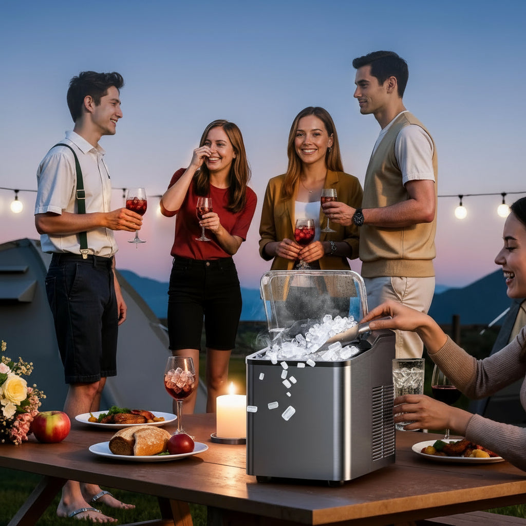 Ice Maker Countertop Nugget Machine Self-Cleaning Chewable Ice