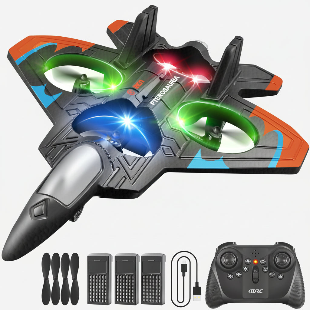 Remote Control Airplane Foam Stunt Plane LED Lights