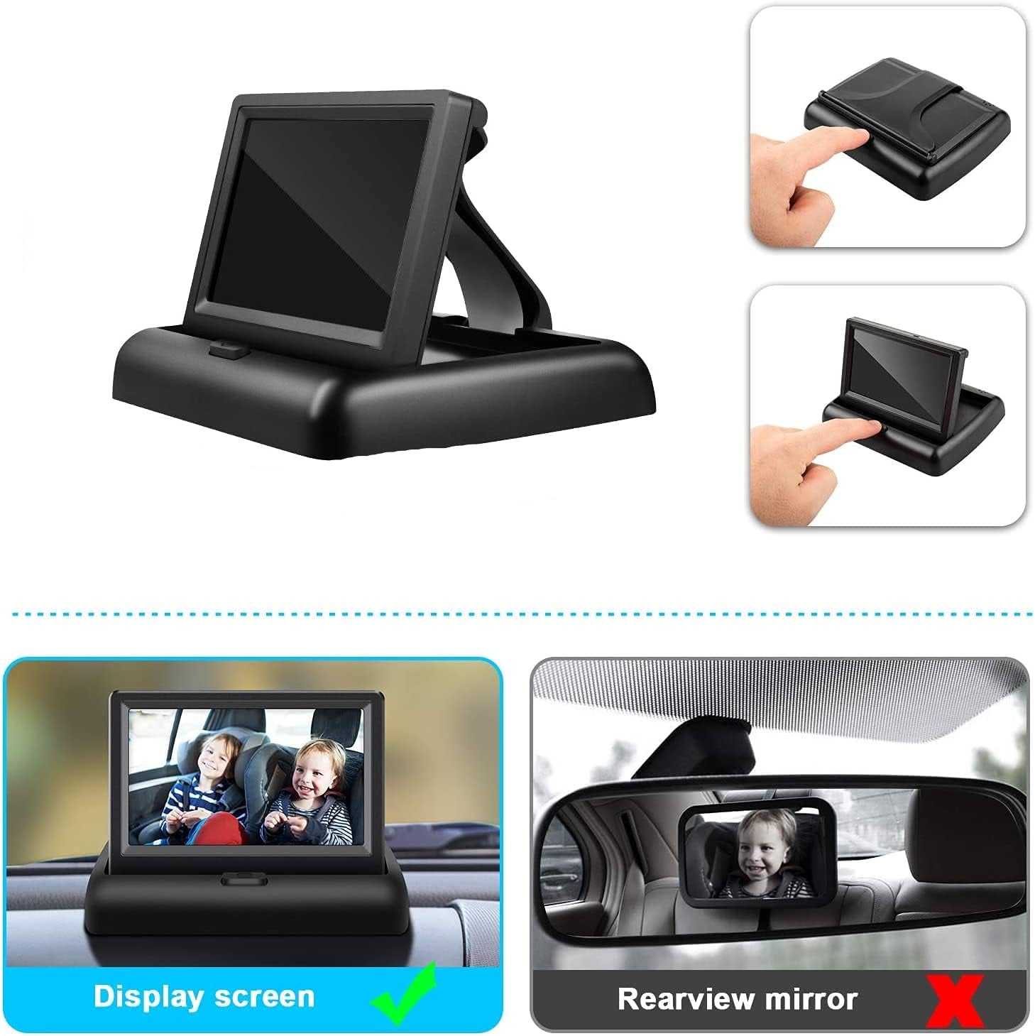 Baby Monitor Car Seat Camera Rear-Facing Baby View Night Vision