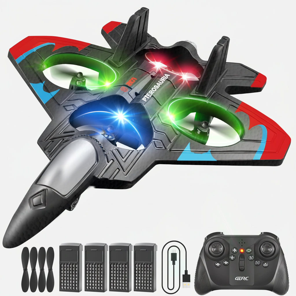 Remote Control Airplane Foam Stunt Plane LED Lights