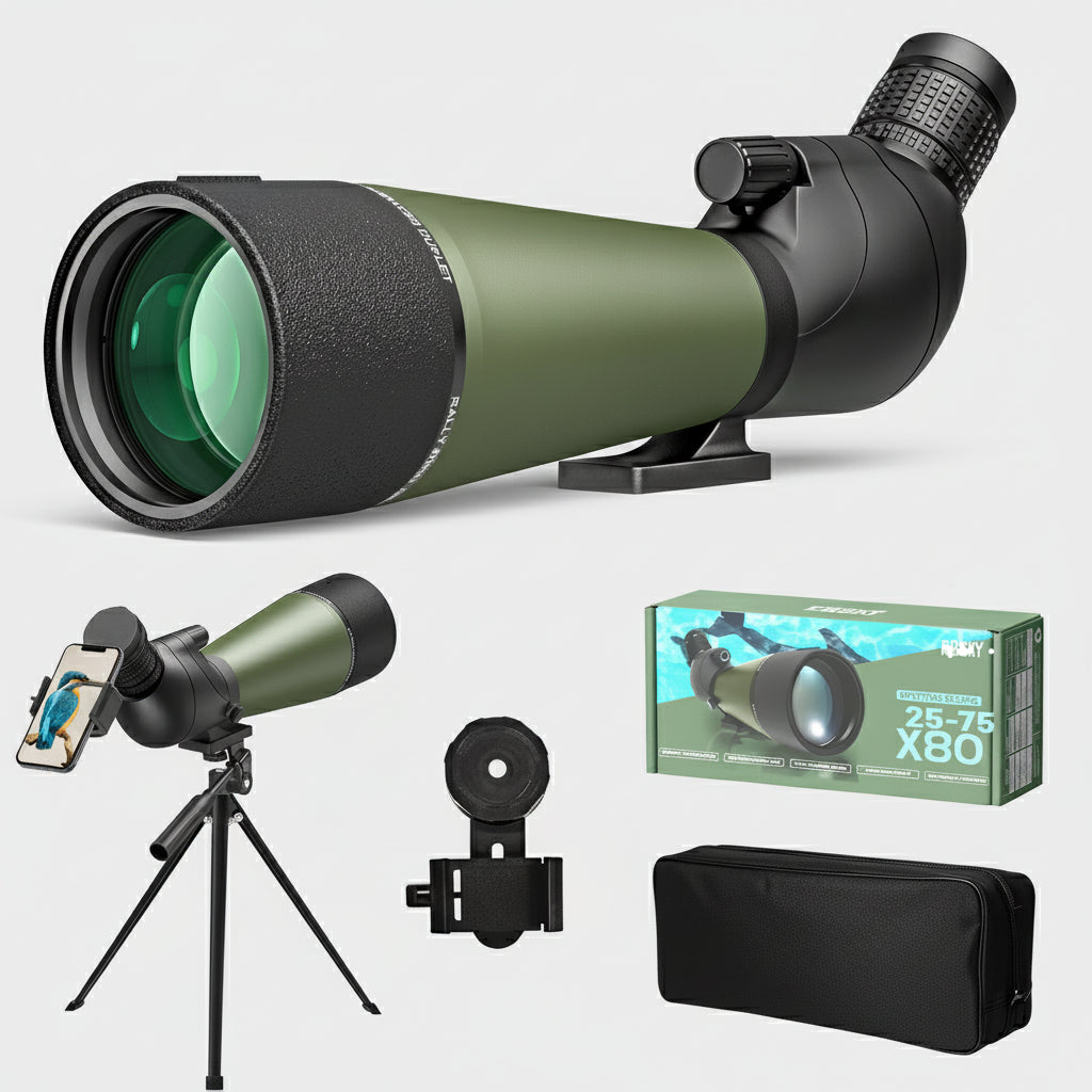 Spotting Scope 25-75x80 HD Waterproof Telescope for Bird Watching