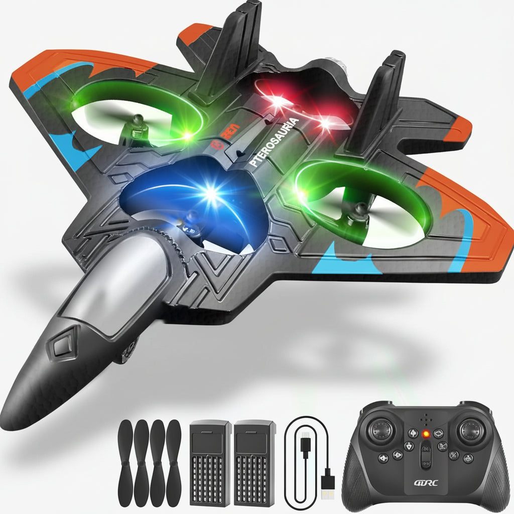 Remote Control Airplane Foam Stunt Plane LED Lights