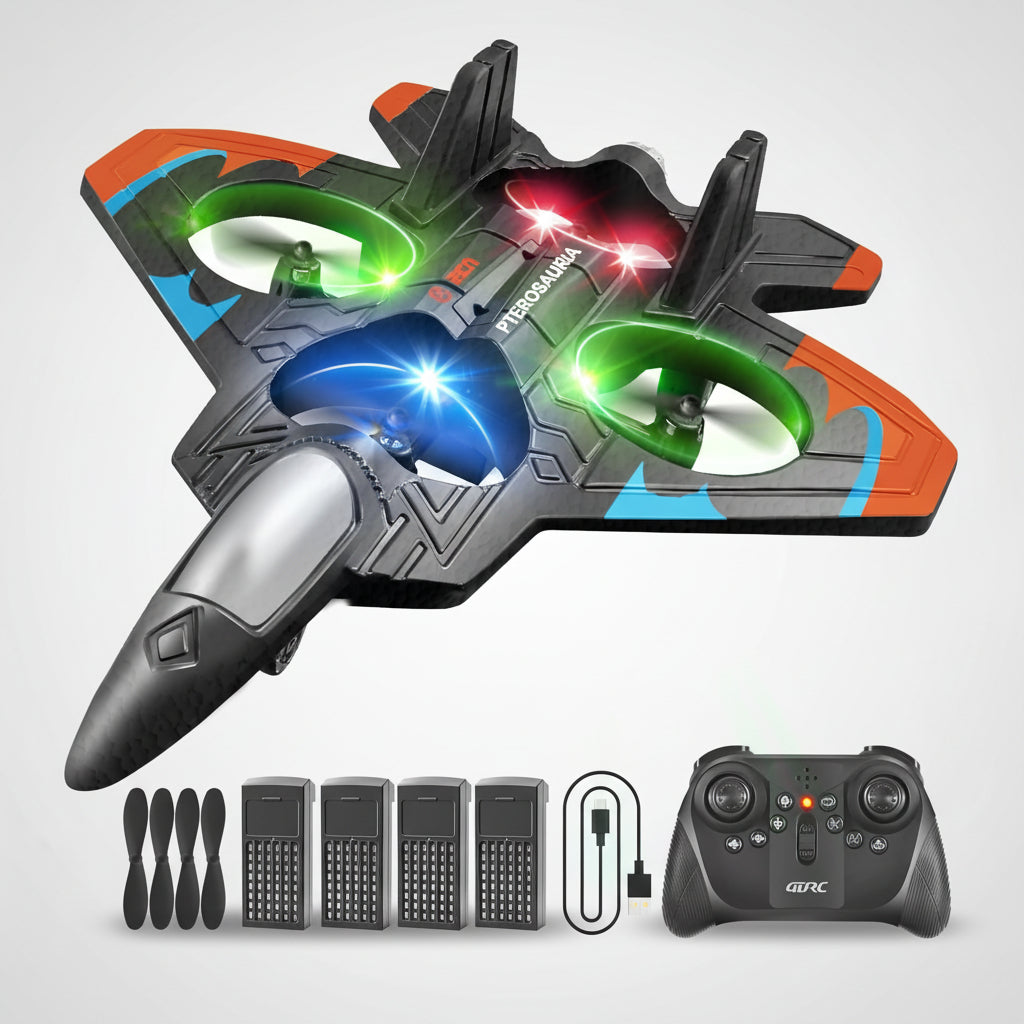 Remote Control Airplane Foam Stunt Plane LED Lights