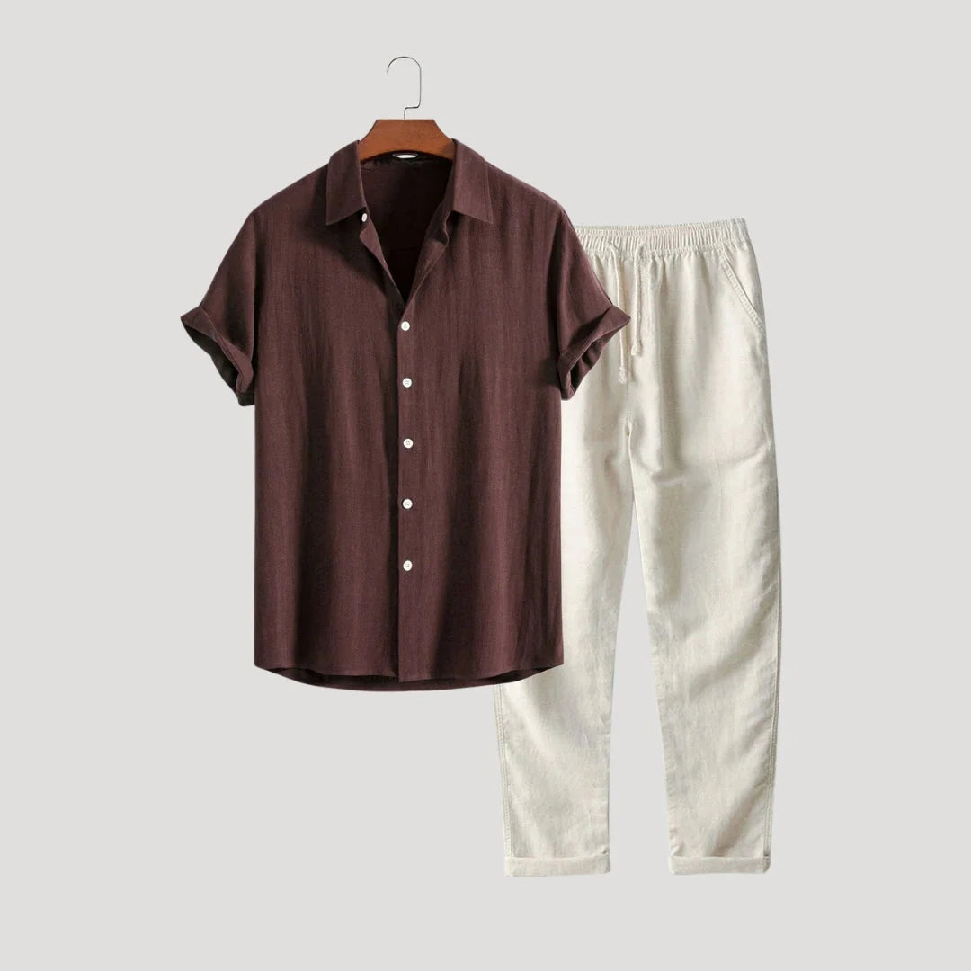 Men’s Two Piece Summer Set | Trouser and Top Casual Outfit