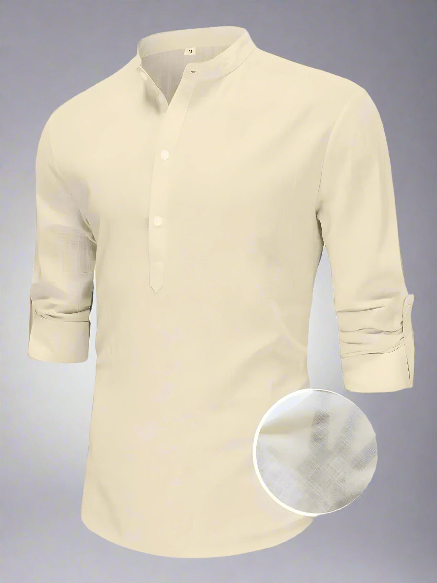 Men's Oversized Linen Shirt | Lightweight Long Sleeve