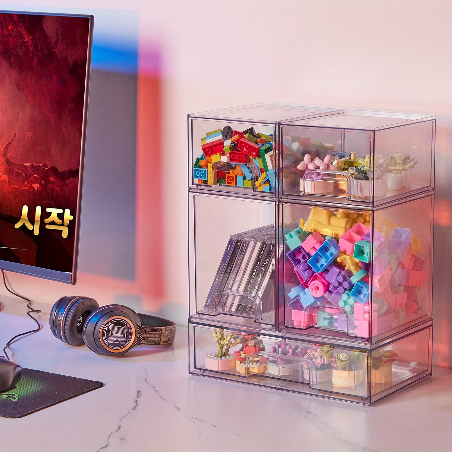 Acrylic Storage Drawers Stackable Clear Organizer Box