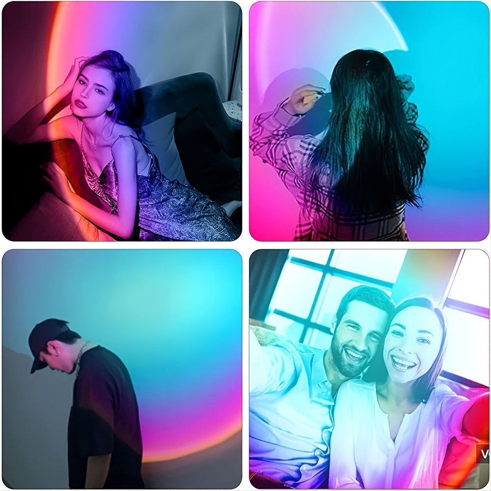 Sunset Projection Lamp USB Powered Rainbow Ambient Light Gift