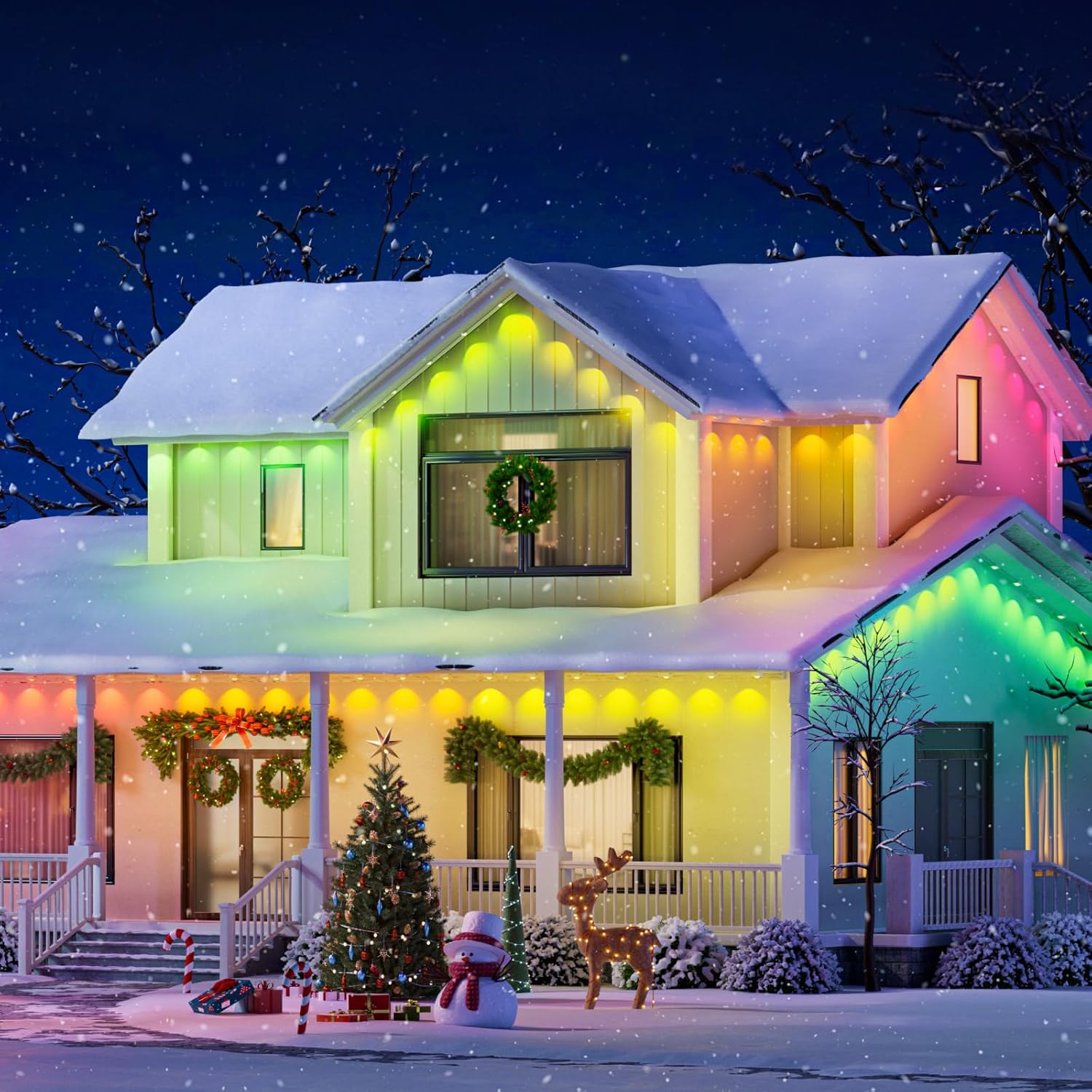 Light RGB LED Smart Outdoor Permanent House Eaves Strip Lights