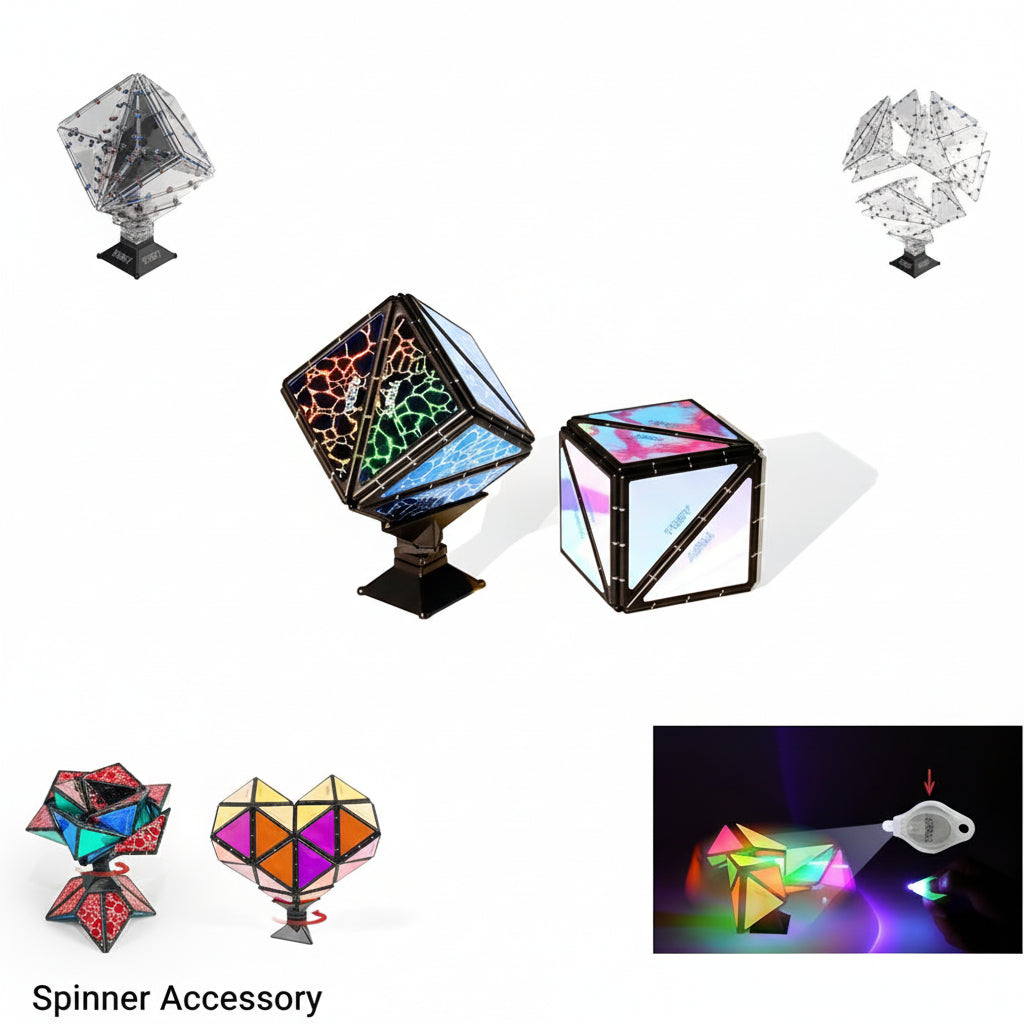 Magnetic Building Toy Glow Set Creative 3D Shapes STEM Play