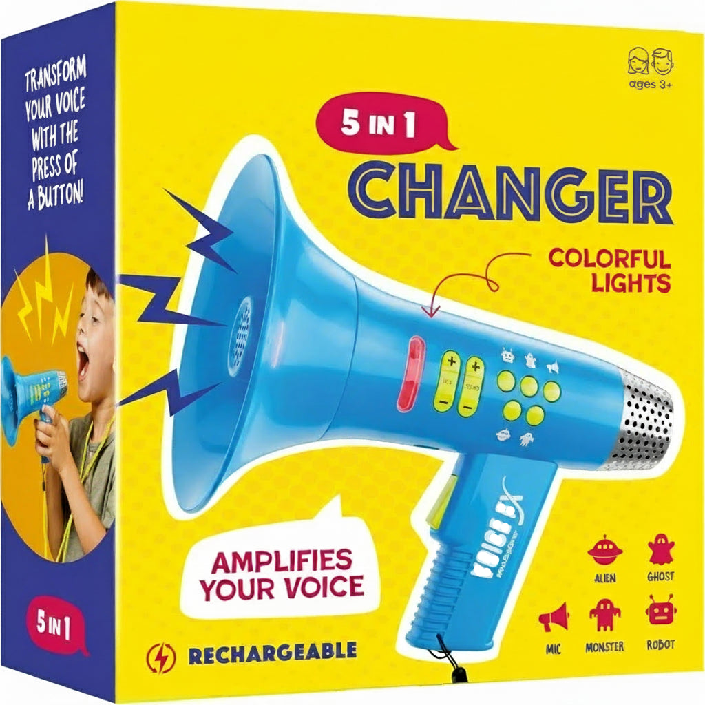 Kids Microphone Voice Changer Megaphone Lights Echo