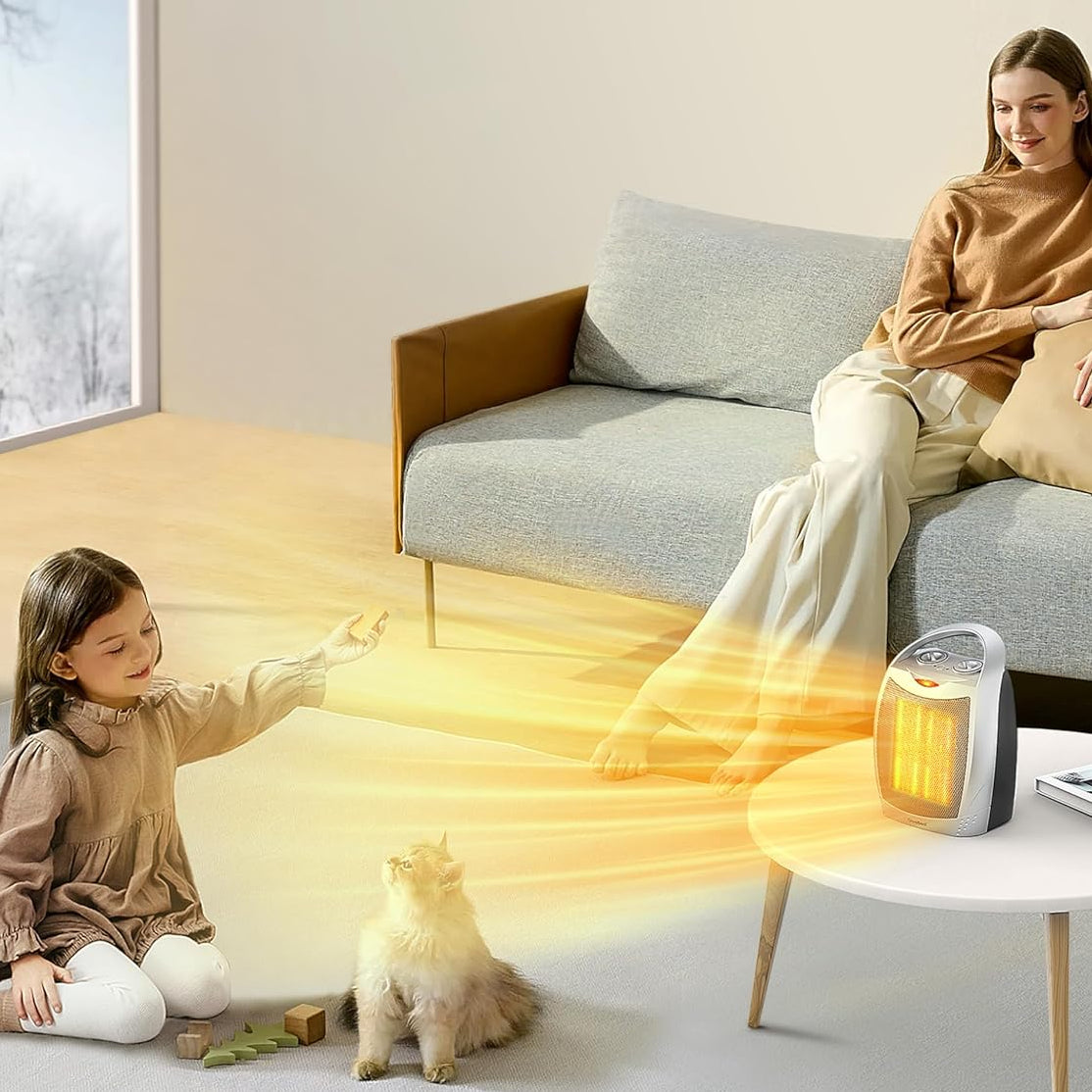 Space Heater Portable 1500W Adjustable Thermostat Quiet