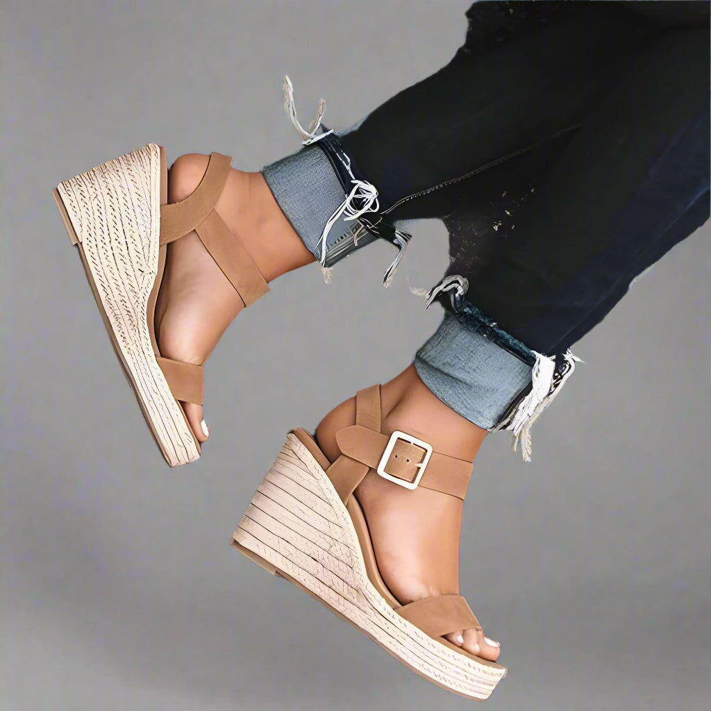 Women’s Stylish Wedge Sandals | Summer Espadrille Ankle Strap