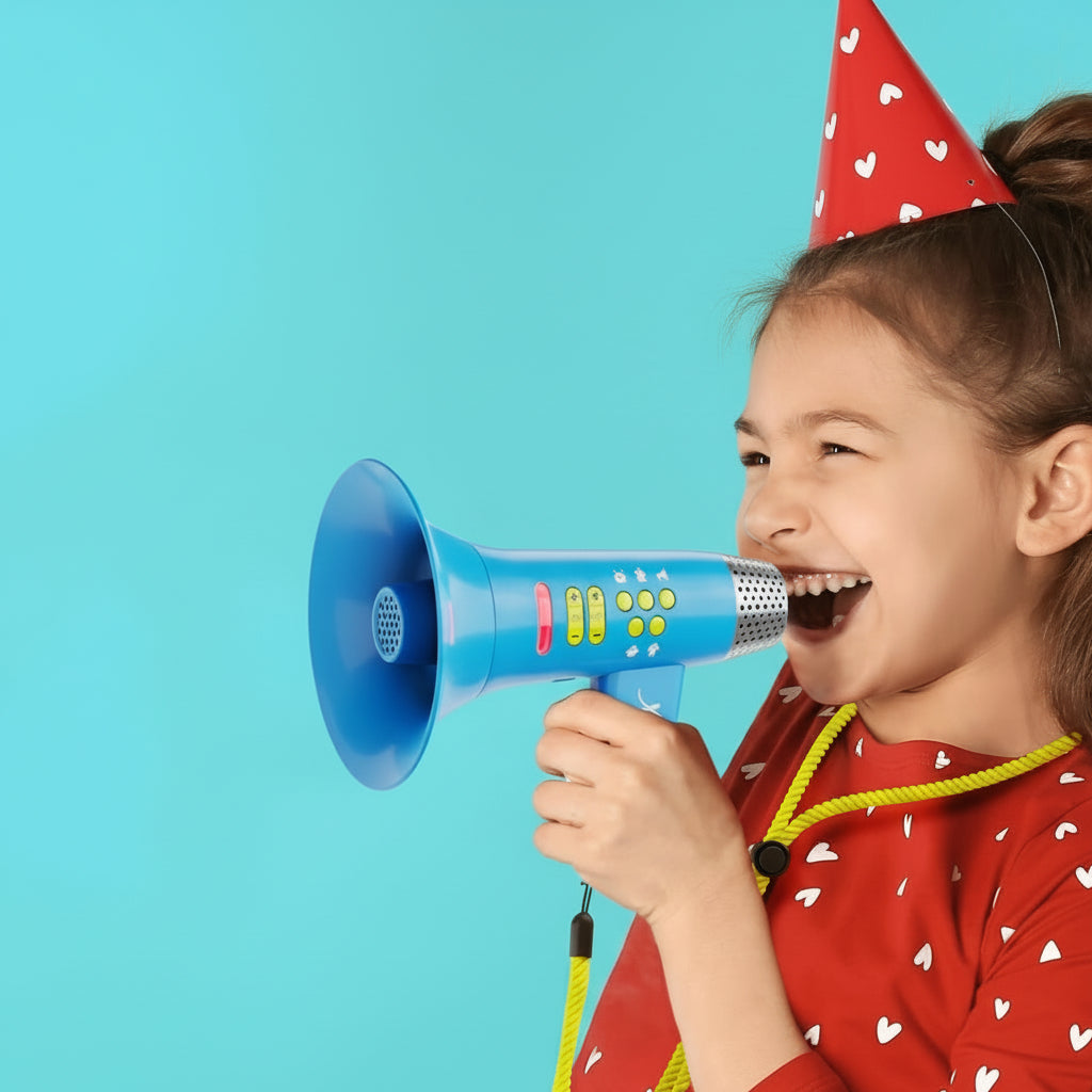 Kids Microphone Voice Changer Megaphone Lights Echo