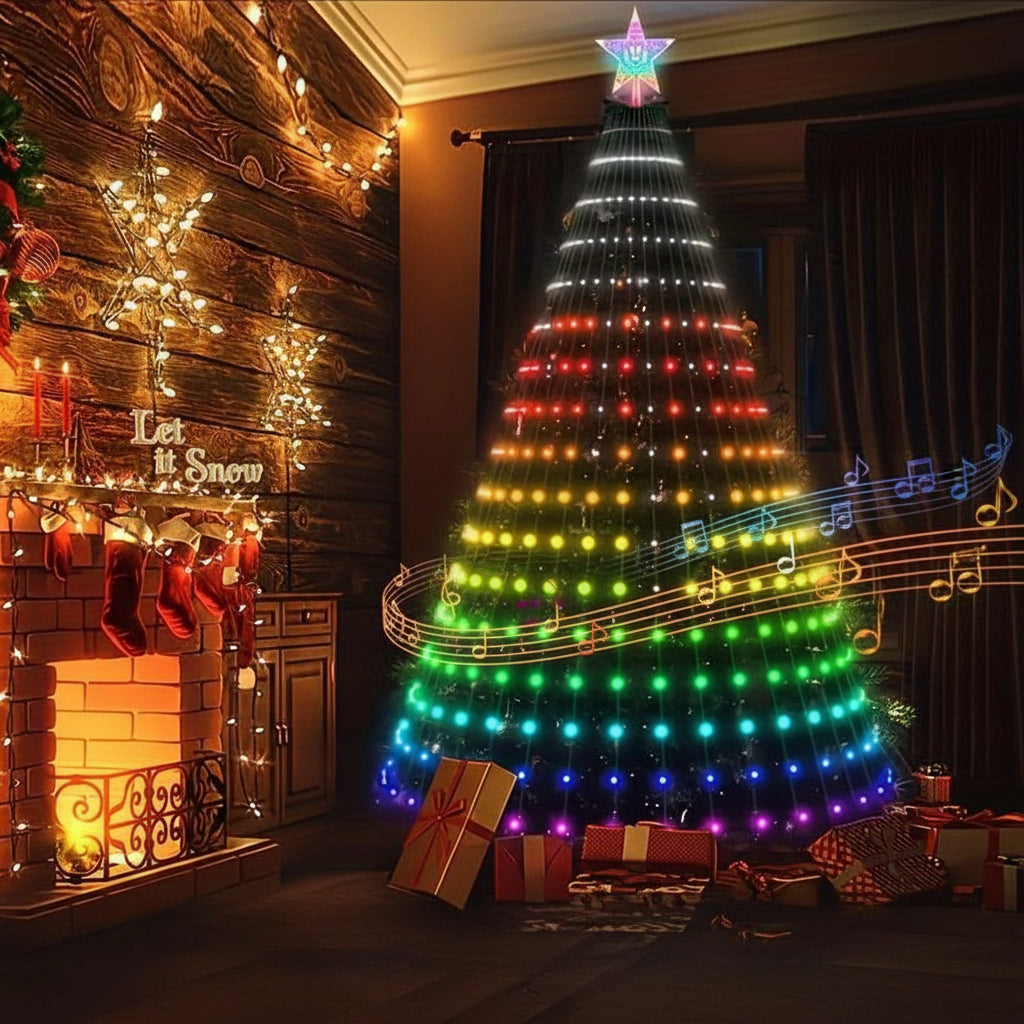 Christmas Tree Lights RGB Smart LED String Remote App Control