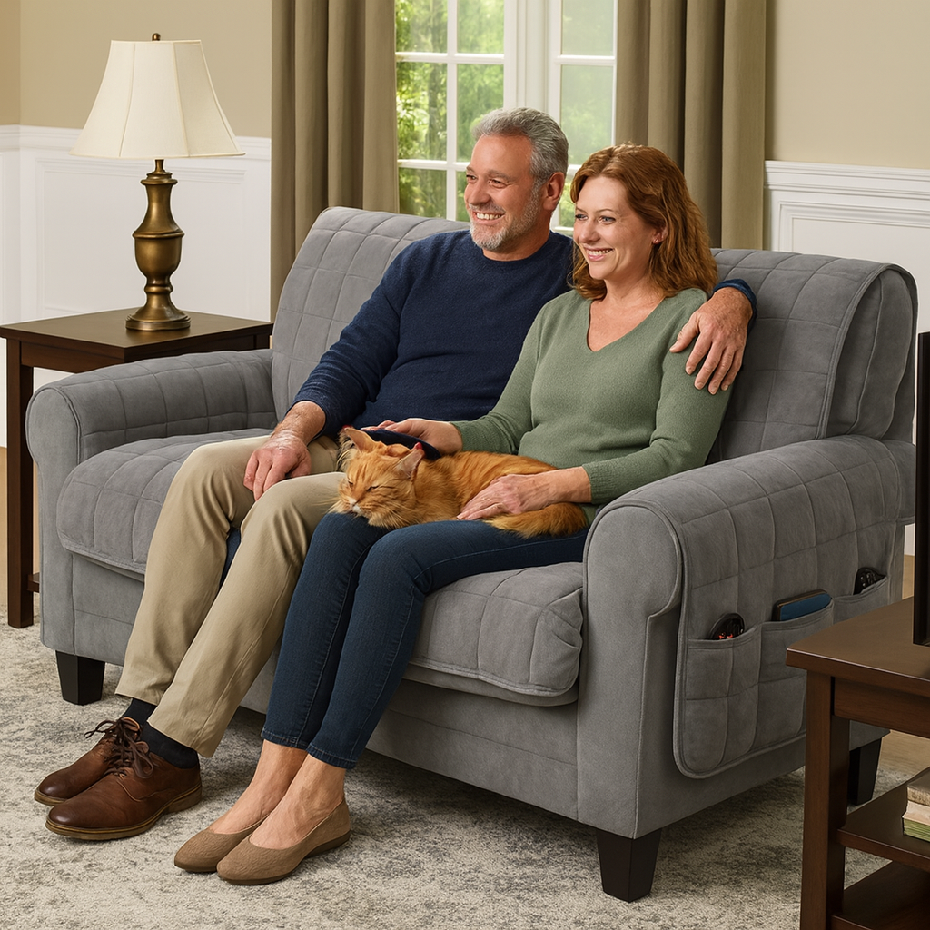 Furniture Protector Pet Sofa Cover Quilted Non Slip Washable Velvet