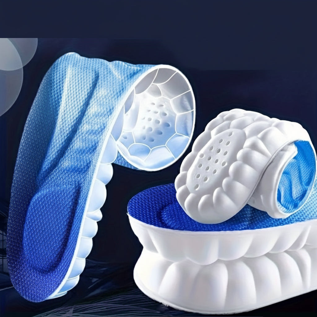 Shoe Insoles Men Women Breathable 4D Gel Cushion Support