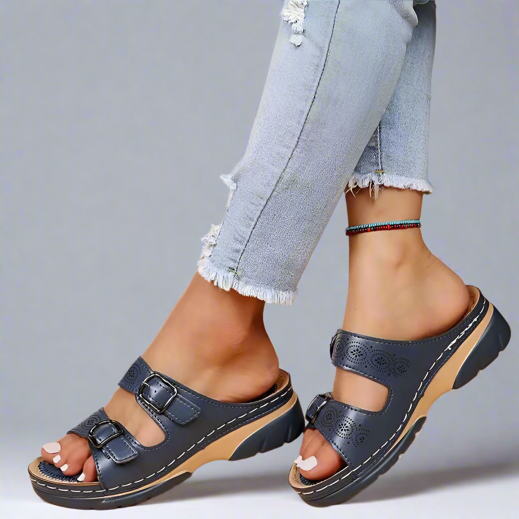 Women’s Orthopedic Arch Support Sandals | Work Comfort Slides