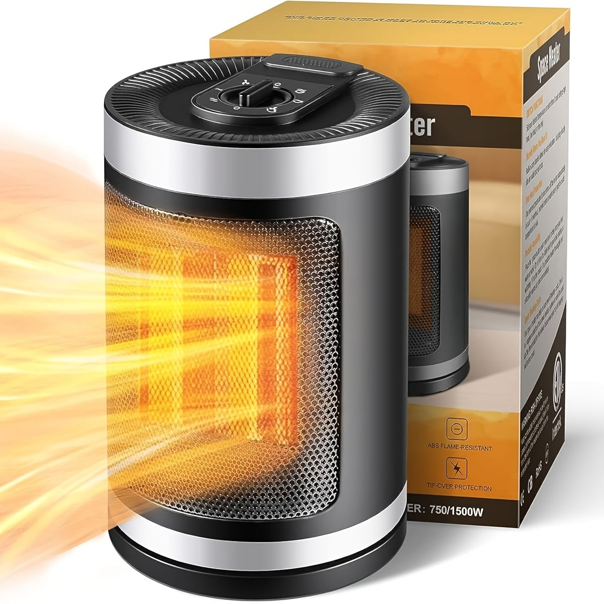 Electric Space Heater 900W Square Convection Heater with Handle