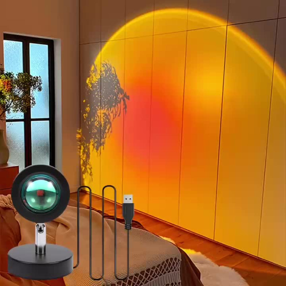 Sunset Projection Lamp USB Powered Rainbow Ambient Light Gift