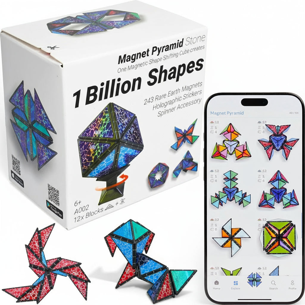 Magnetic Building Toy Glow Set Creative 3D Shapes STEM Play