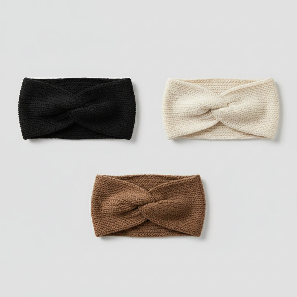 Women's Ribbed Knit Winter Headband Warm Twist Ear Warmer