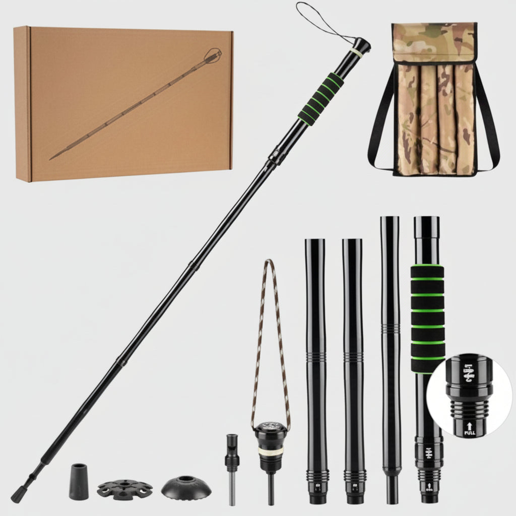 Collapsible Hiking Stick Interchangeable Heads Outdoor Adventures