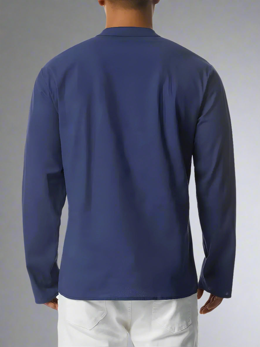 Men's Oversized Linen Shirt | Lightweight Long Sleeve